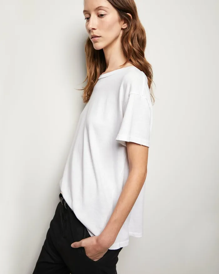 Women Tops Nili Lotan BRADY TEE Washed Black