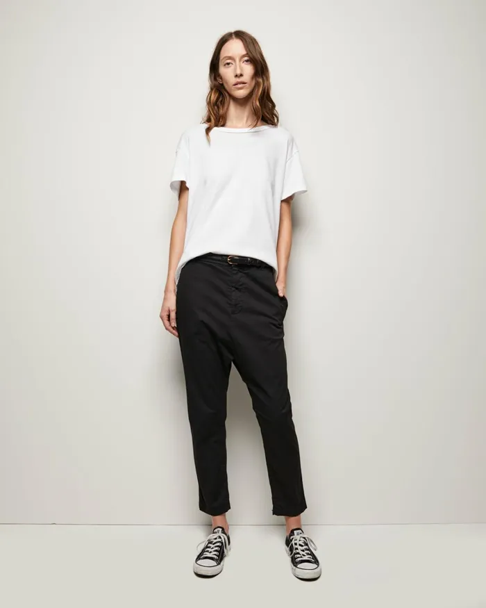 Women Tops Nili Lotan BRADY TEE Washed Black
