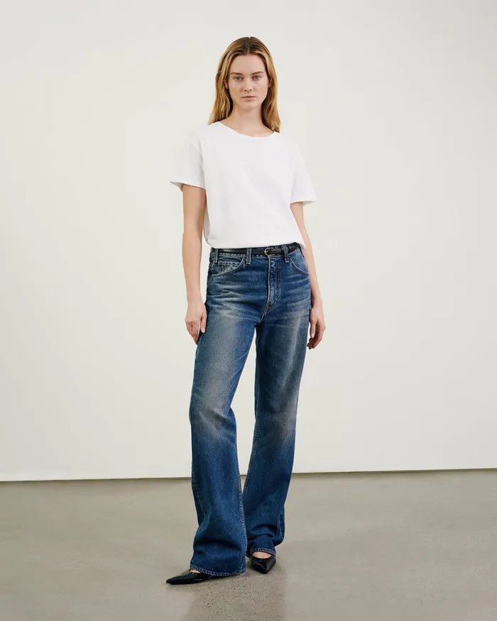 Women Tops Nili Lotan BRADY TEE Washed Black