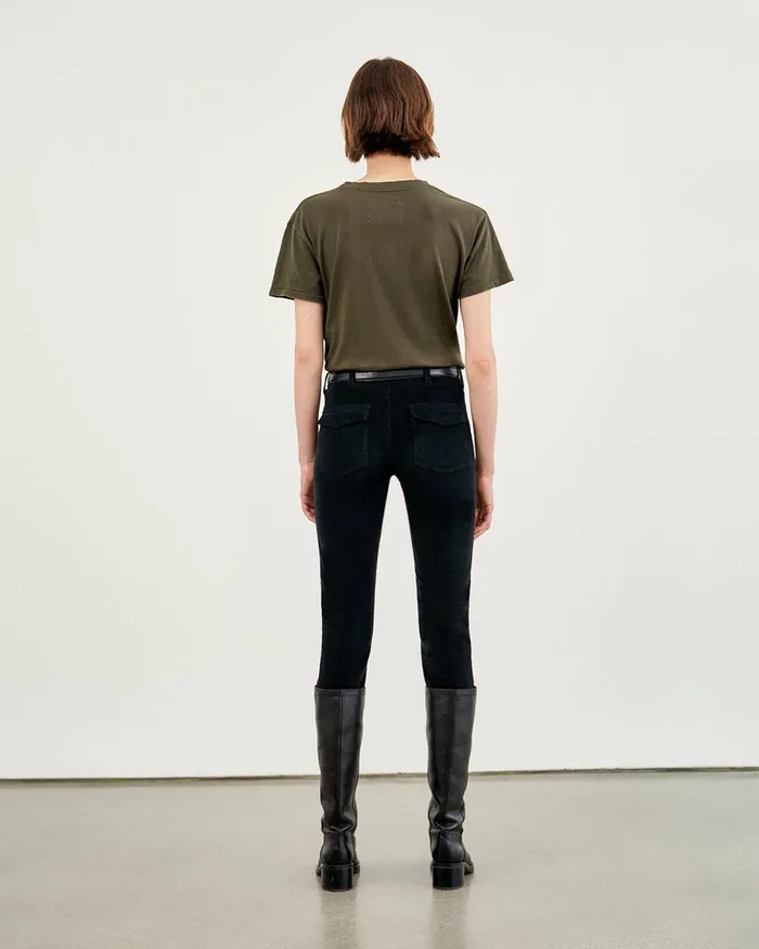 Women Tops Nili Lotan BRADY TEE Washed Black