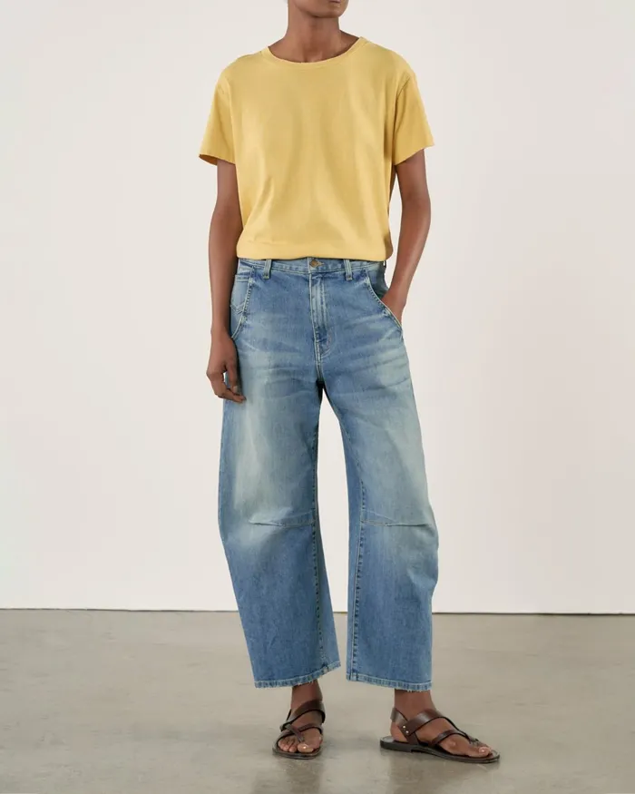 Women Tops Nili Lotan BRADY TEE Washed Black
