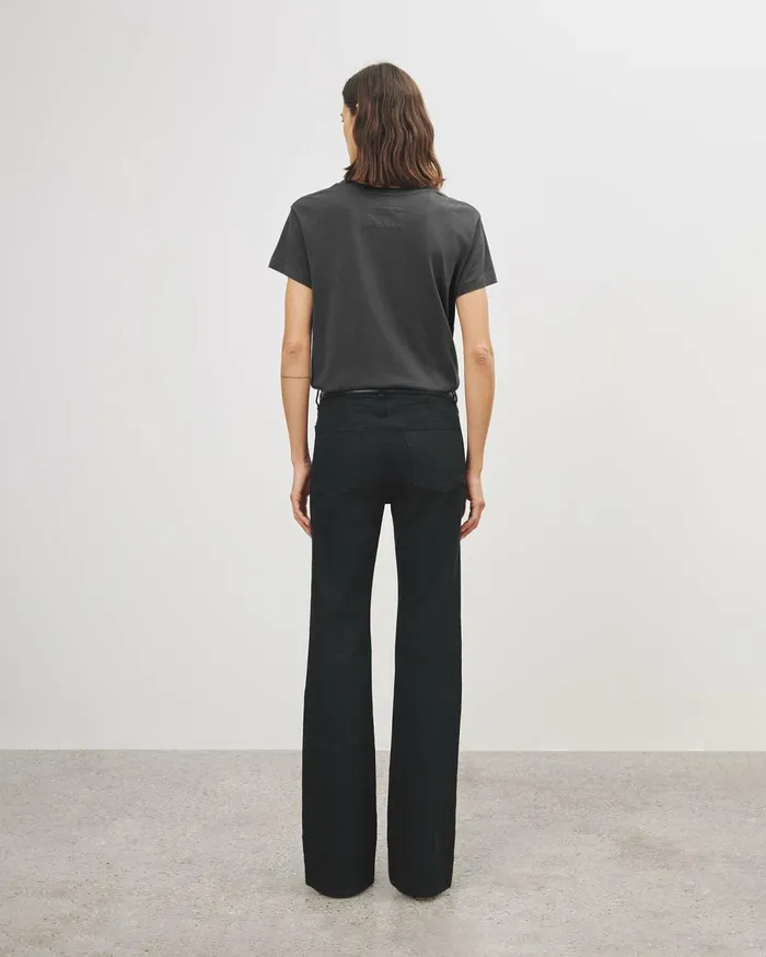 Women Tops Nili Lotan BRADY TEE Washed Black