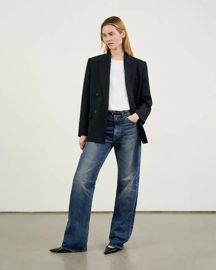 Women Tops Nili Lotan BRADY TEE Washed Black