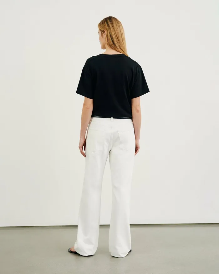 Women Tops Nili Lotan BRADY TEE Washed Black