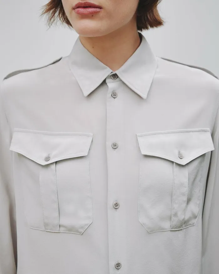 Women Tops Nili Lotan JEANETTE SILK SHIRT Black