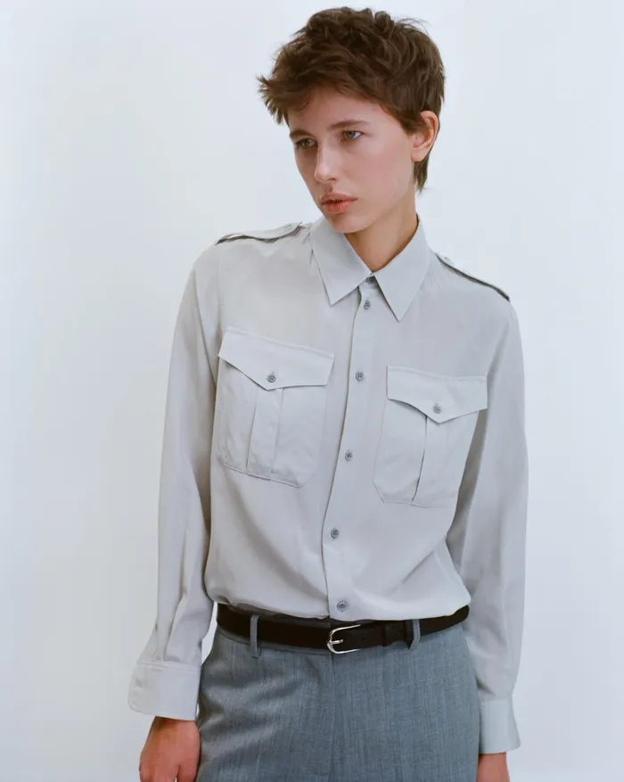 Women Tops Nili Lotan JEANETTE SILK SHIRT Black