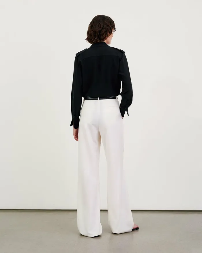 Women Tops Nili Lotan JEANETTE SILK SHIRT Black
