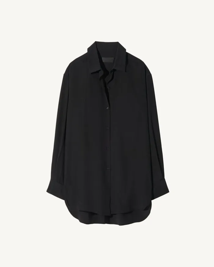Women Tops Nili Lotan JULIEN SILK BLOUSE Black