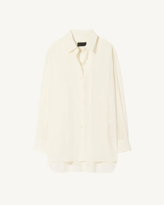 Women Tops Nili Lotan JULIEN SILK BLOUSE Black