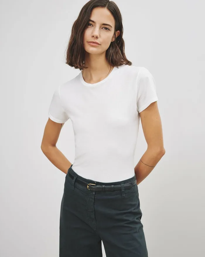 Women Tops Nili Lotan LANA TEE White