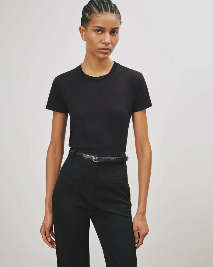 Women Tops Nili Lotan MARIELA TEE Cocoa