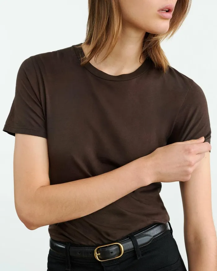 Women Tops Nili Lotan MARIELA TEE Cocoa
