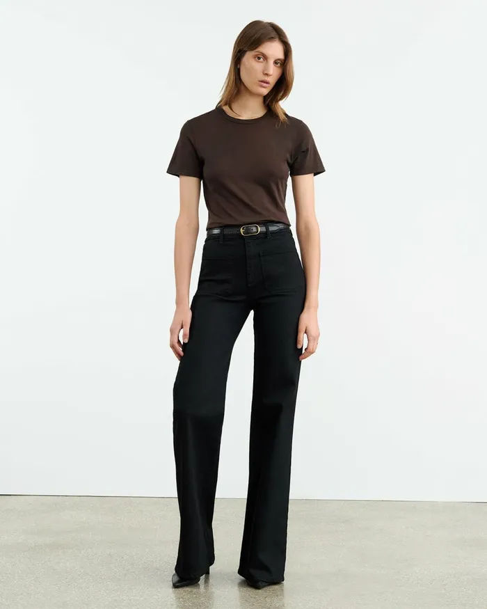 Women Tops Nili Lotan MARIELA TEE Cocoa