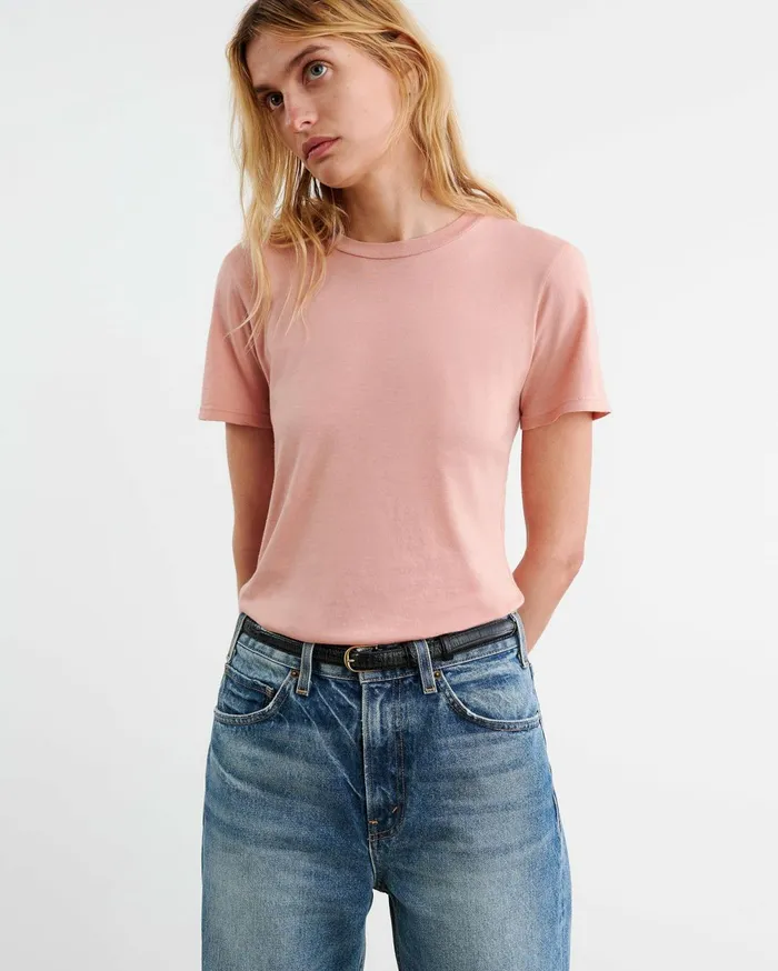 Women Tops Nili Lotan MARIELA TEE Cocoa