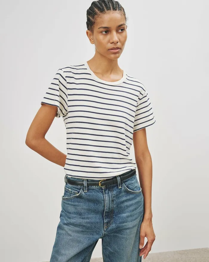 Women Tops Nili Lotan MARIELA TEE Cocoa