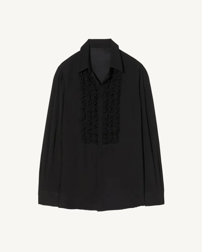 Women Tops Nili Lotan MARISA SILK SHIRT Ivory