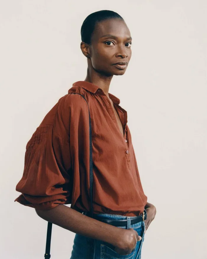 Women Tops Nili Lotan MILES BLOUSE Ivory