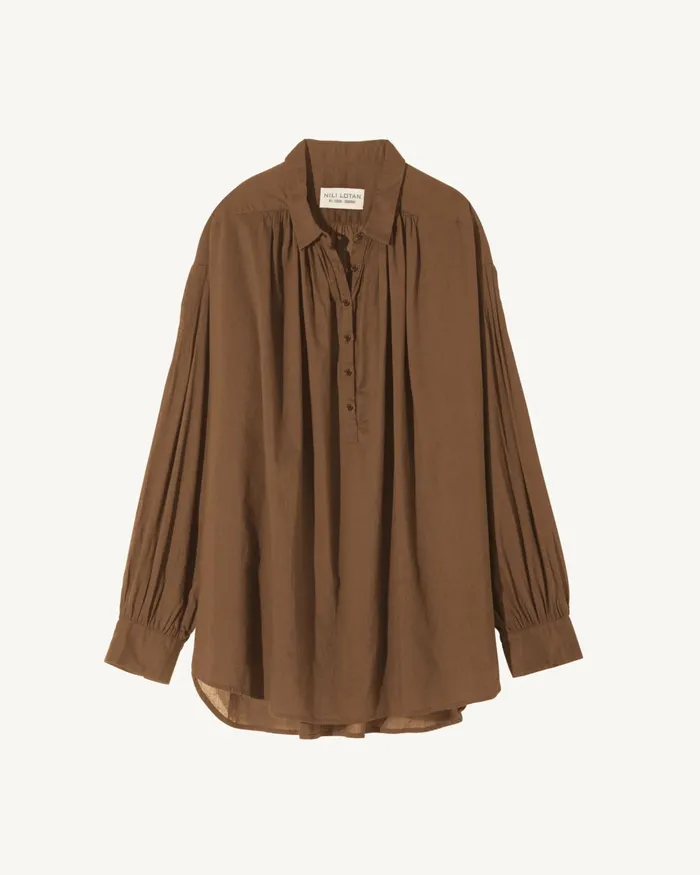 Women Tops Nili Lotan MILES BLOUSE Ivory
