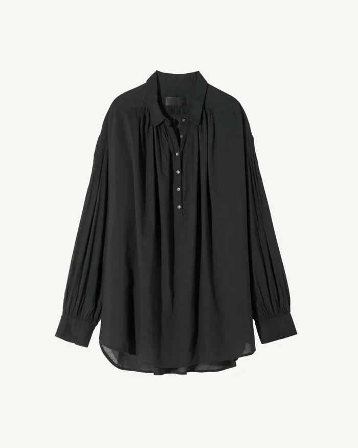 Women Tops Nili Lotan MILES BLOUSE Ivory
