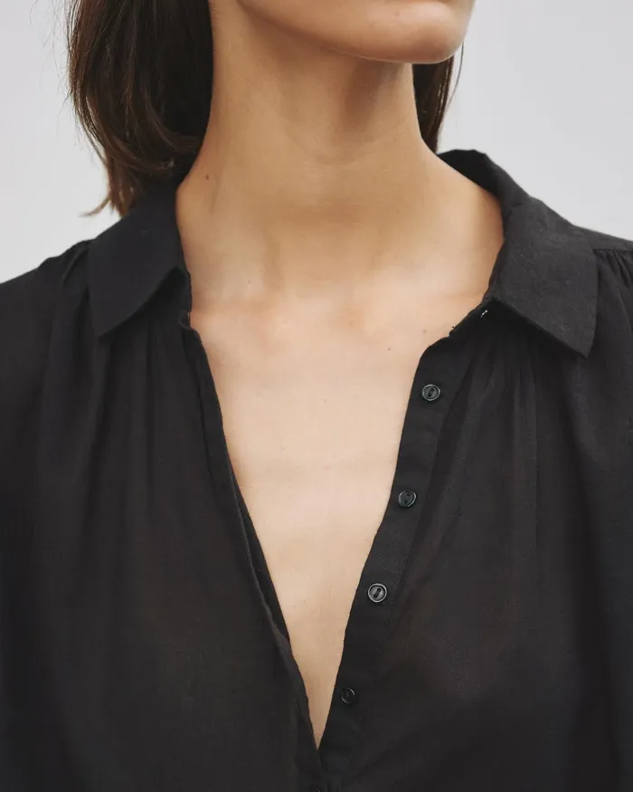 Women Tops Nili Lotan MILES BLOUSE Ivory