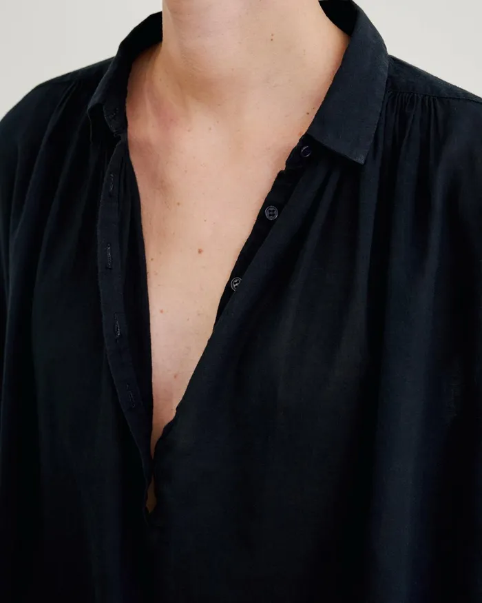 Women Tops Nili Lotan MILES BLOUSE Ivory