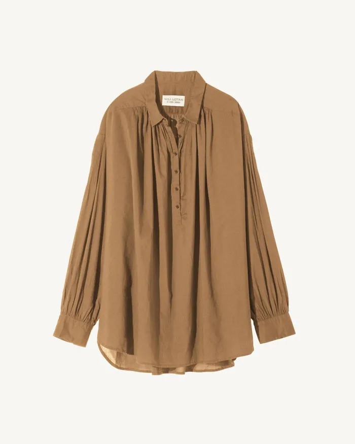 Women Tops Nili Lotan MILES BLOUSE Ivory
