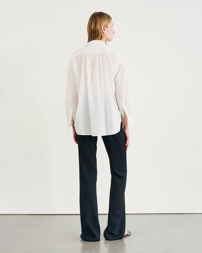 Women Tops Nili Lotan MILES BLOUSE Ivory