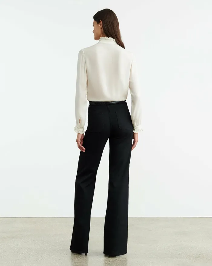 Women Tops Nili Lotan ORIN SHIRT Ivory