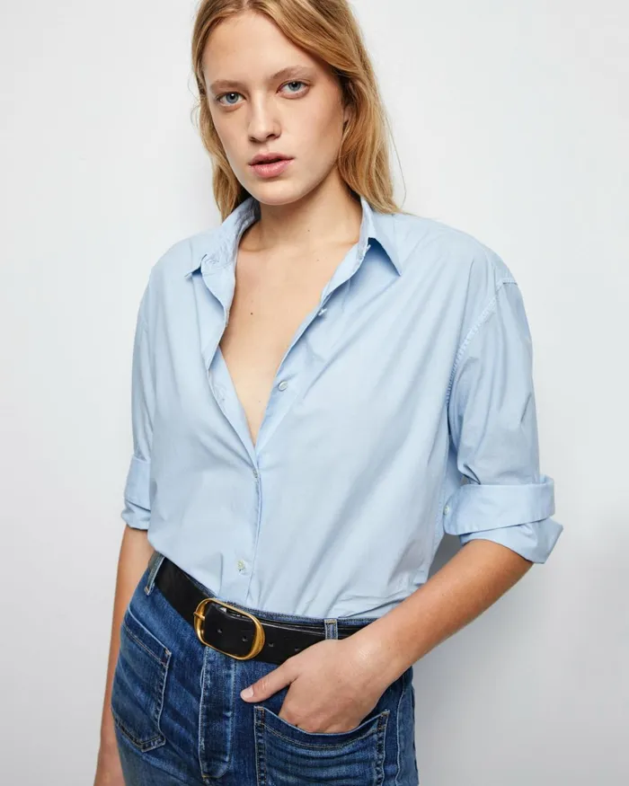 Women Tops Nili Lotan YORKE SHIRT White