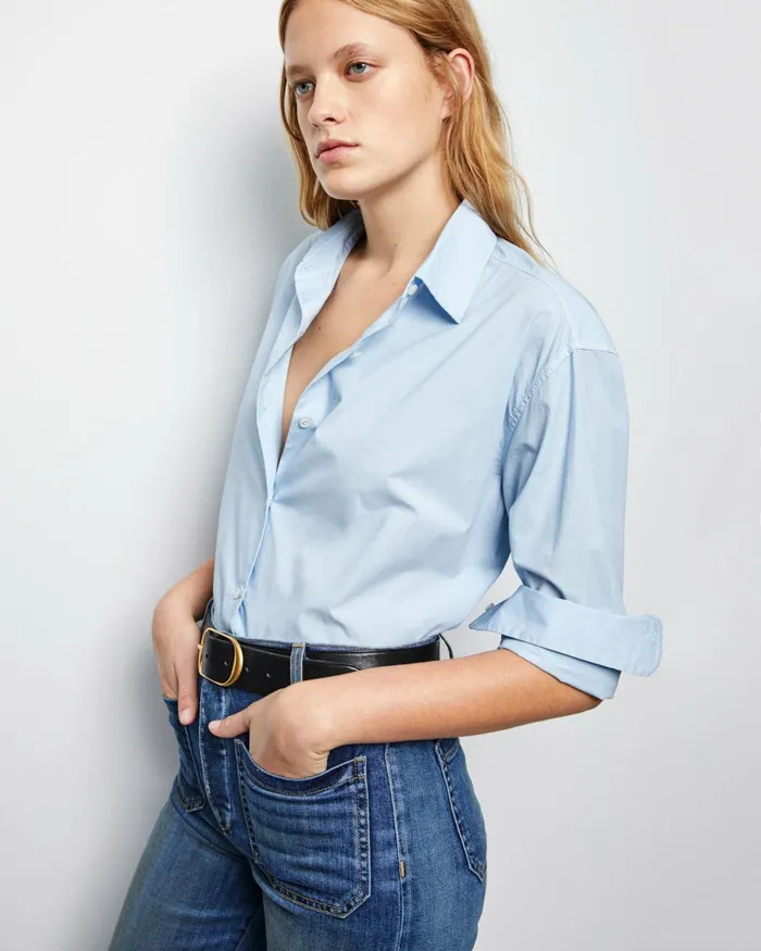 Women Tops Nili Lotan YORKE SHIRT White