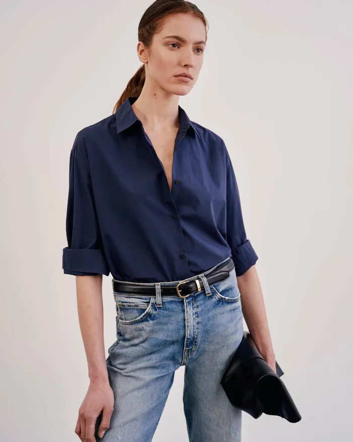 Women Tops Nili Lotan YORKE SHIRT White
