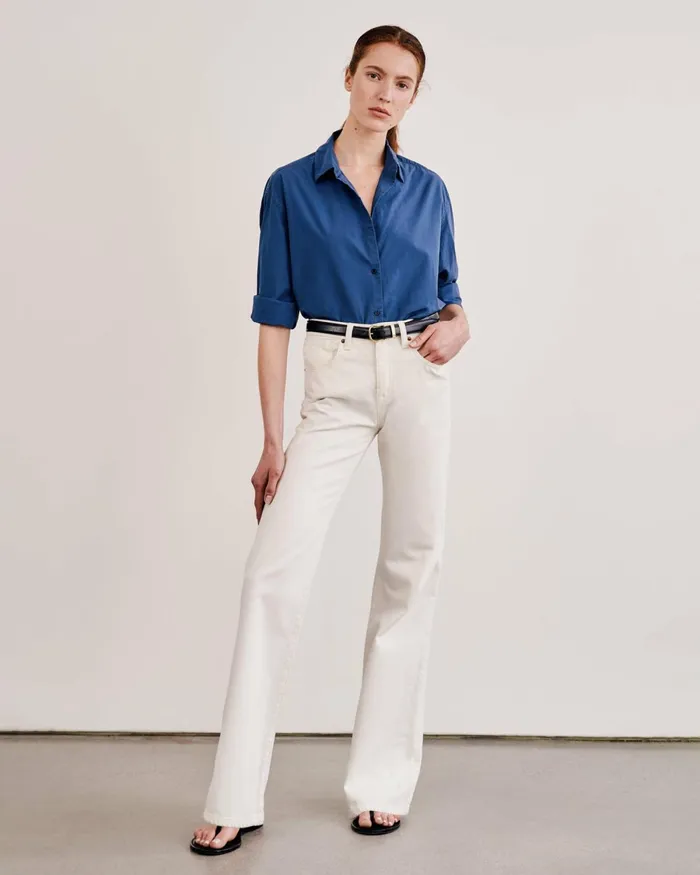 Women Tops Nili Lotan YORKE SHIRT White