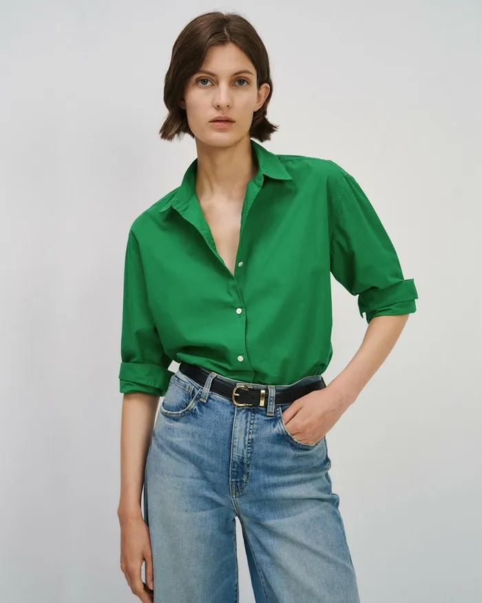 Women Tops Nili Lotan YORKE SHIRT White