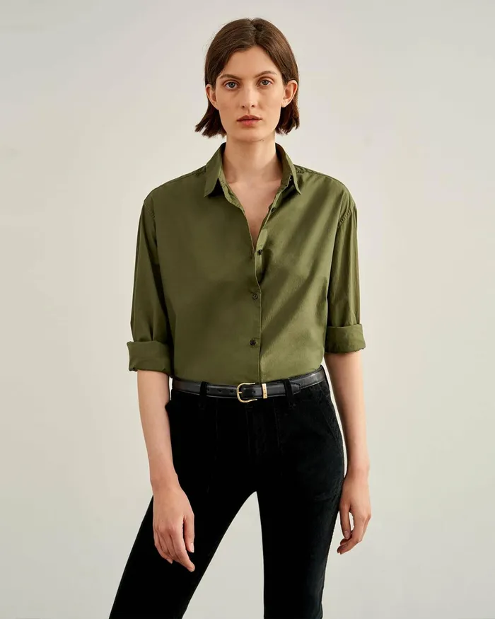 Women Tops Nili Lotan YORKE SHIRT White