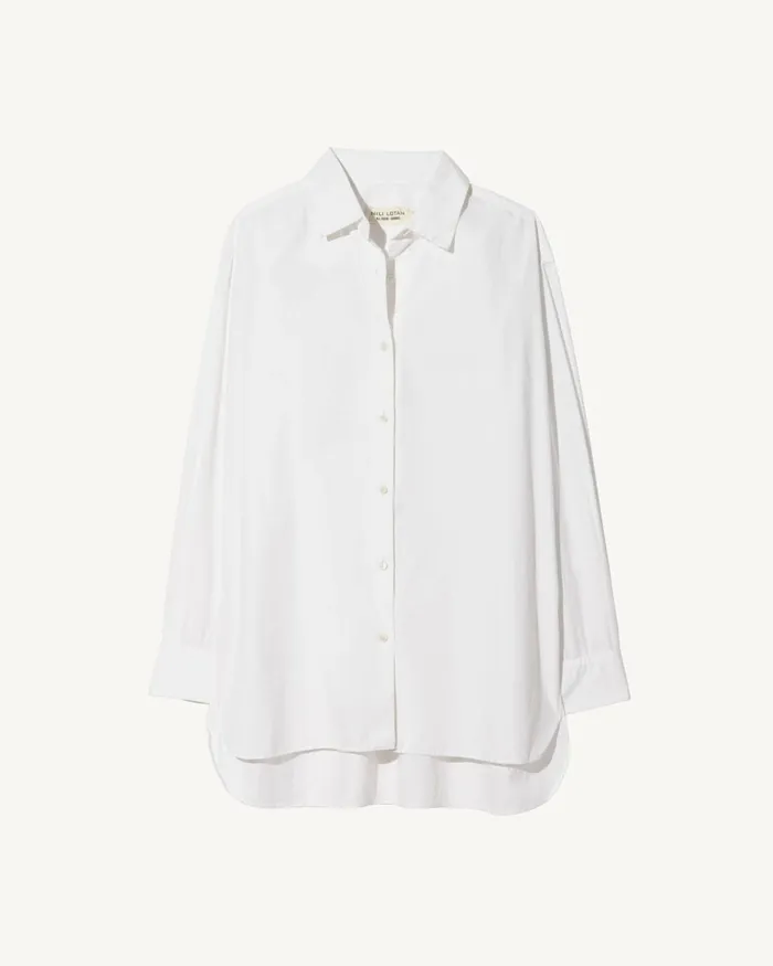 Women Tops Nili Lotan YORKE SHIRT White