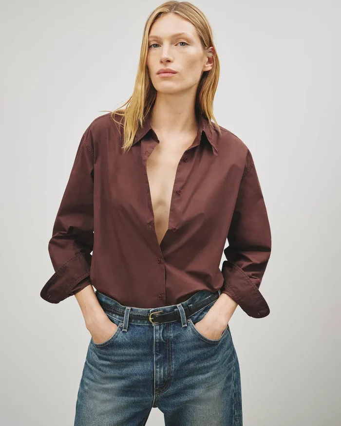 Women Tops Nili Lotan YORKE SHIRT White
