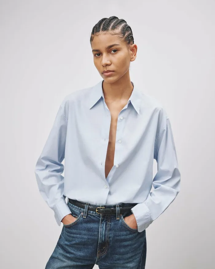 Women Tops Nili Lotan YORKE SHIRT White