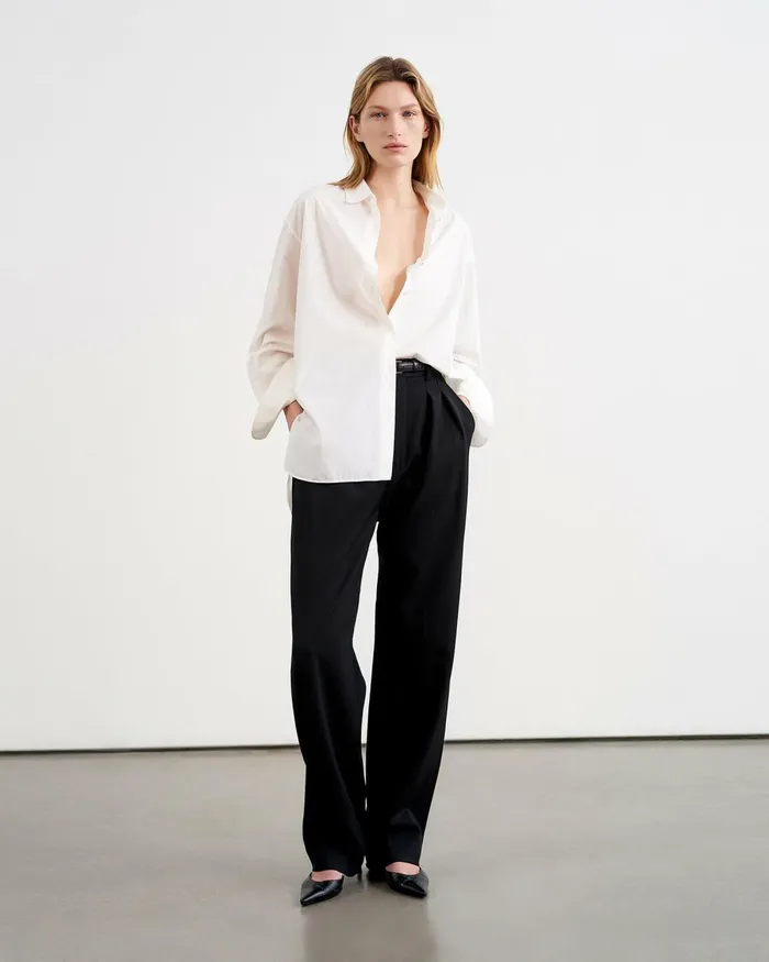Women Tops Nili Lotan YORKE SHIRT White