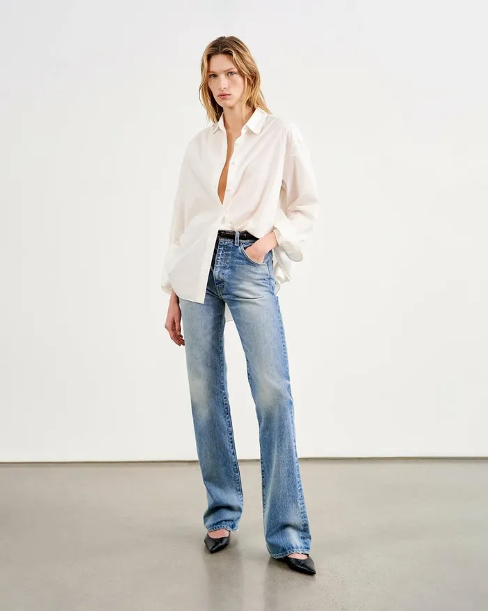 Women Tops Nili Lotan YORKE SHIRT White