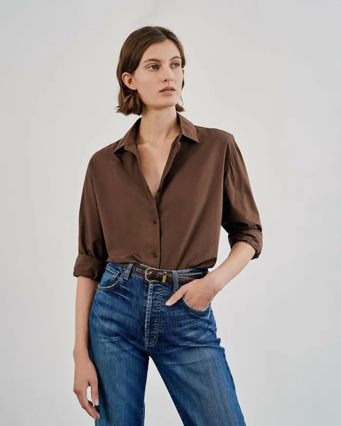 Women Tops Nili Lotan YORKE SHIRT White