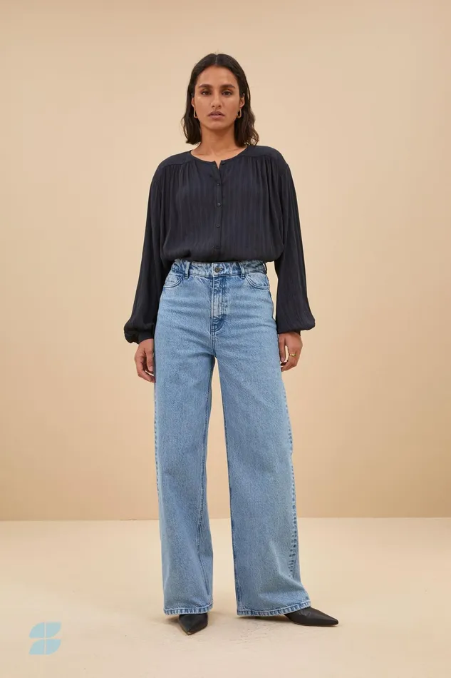 Women Trousers Bybar Lina Non Stretch Pants Light Denim
