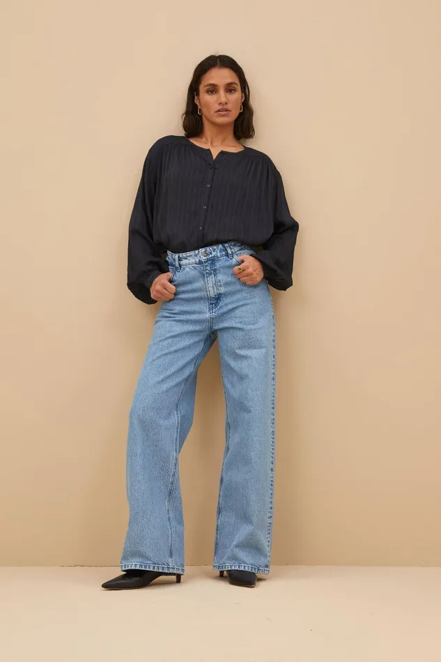 Women Trousers Bybar Lina Non Stretch Pants Light Denim Women Trousers Bybar Lina Non Stretch Pants Light Denim