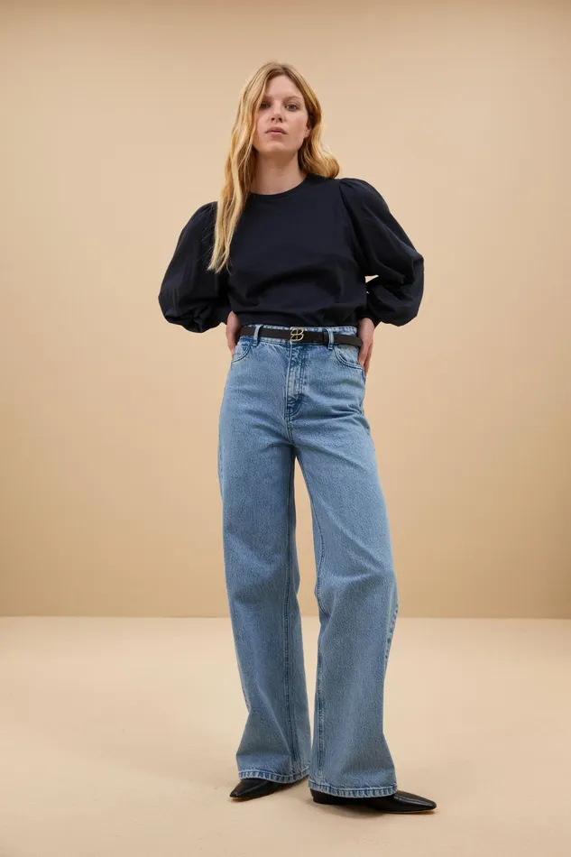 Women Trousers Bybar Lina Non Stretch Pants Light Denim Women Trousers Bybar Lina Non Stretch Pants Light Denim