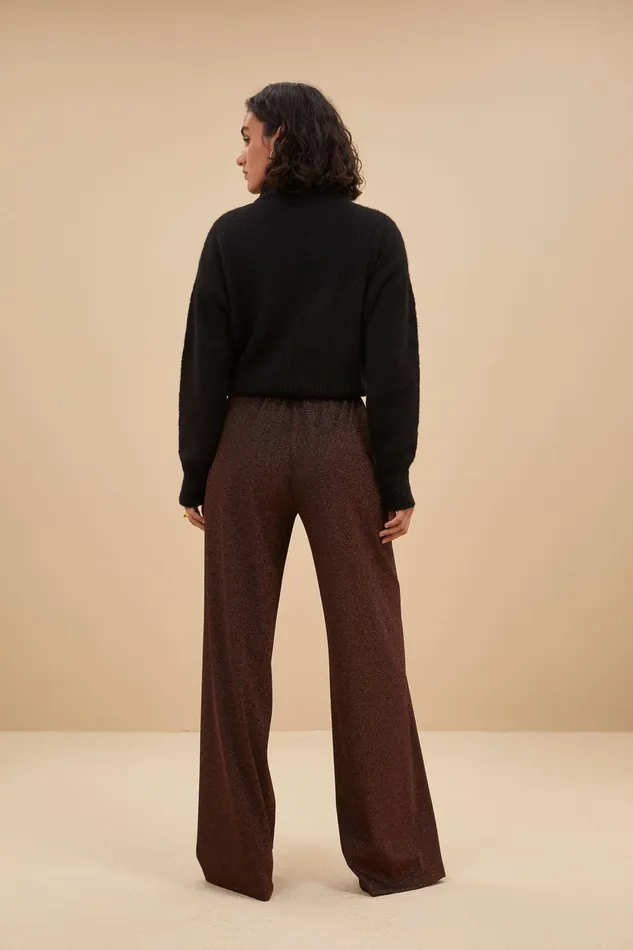 Women Trousers Bybar Lissa Sparkle Pants Copper