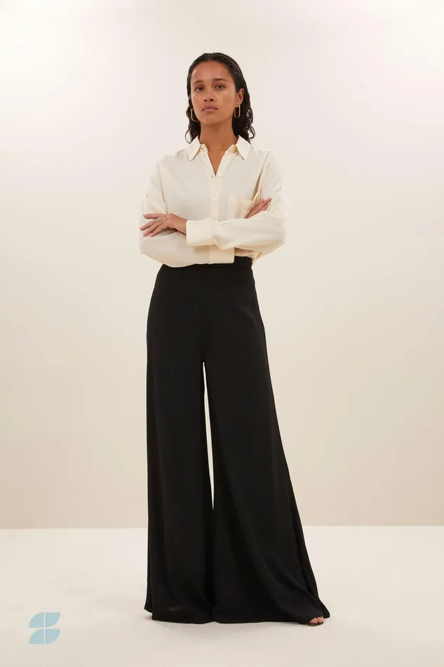 Women Trousers Bybar Lumi Pants Jet Black