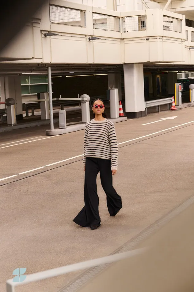 Women Trousers Bybar Lumi Pants Jet Black