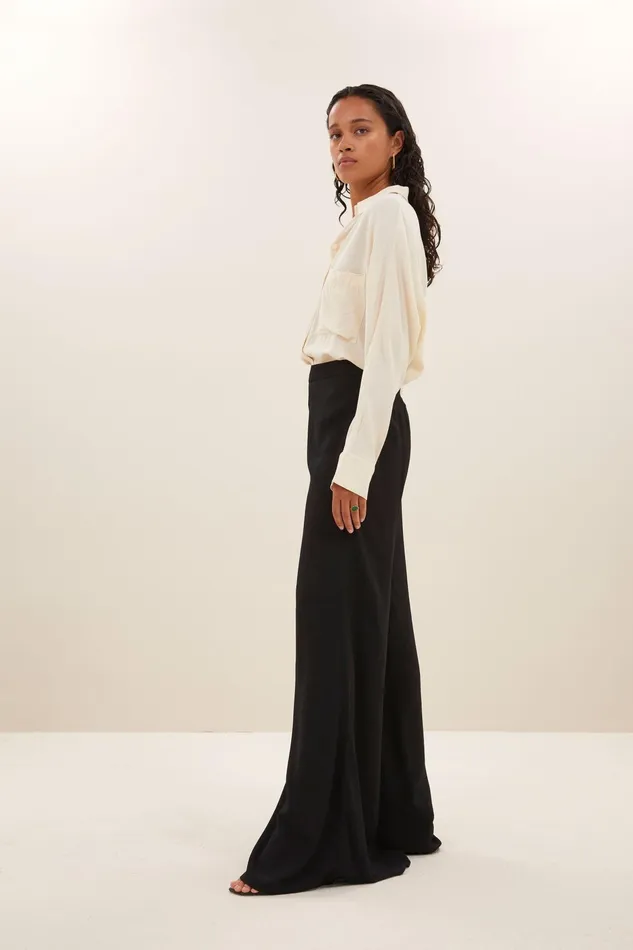 Women Trousers Bybar Lumi Pants Jet Black