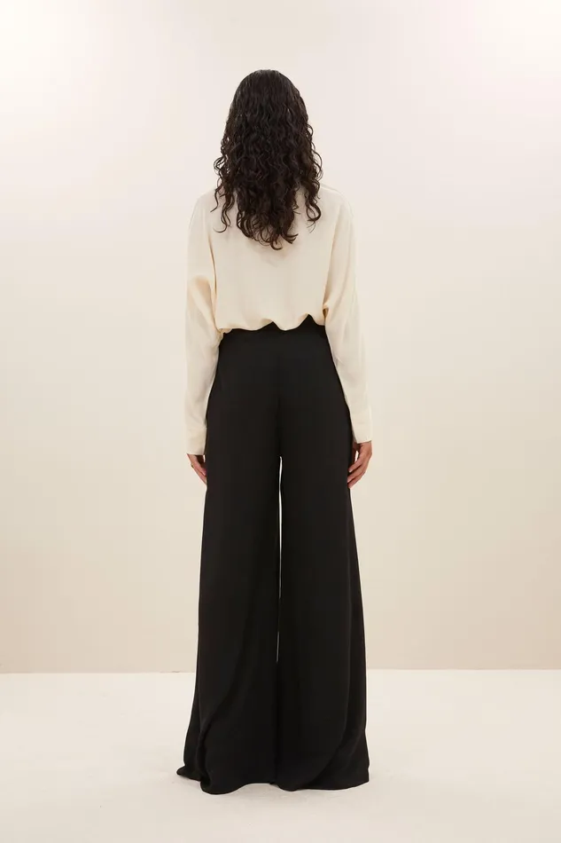 Women Trousers Bybar Lumi Pants Jet Black