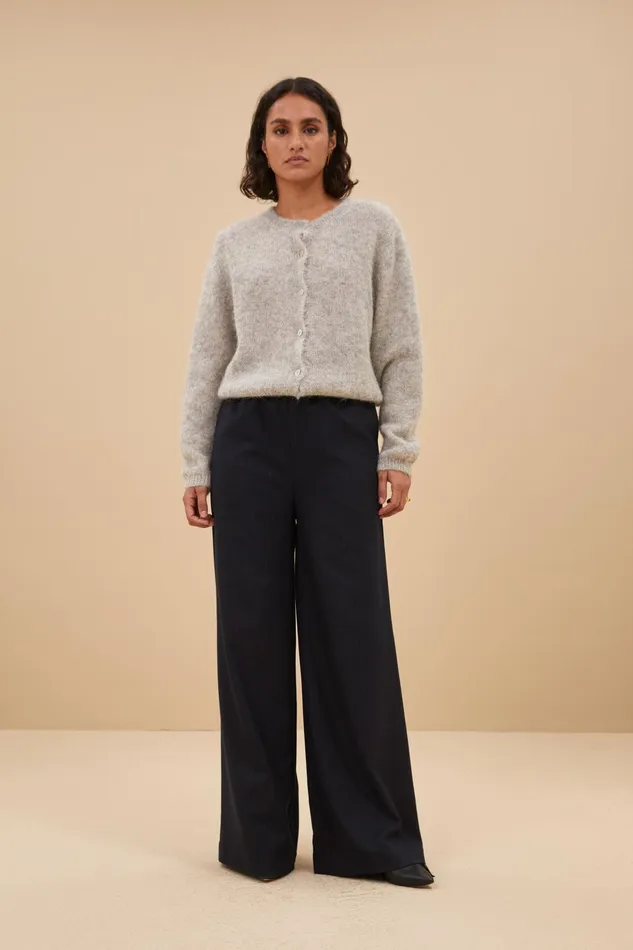Women Trousers Bybar Neal Pinstripe Pants Midnight