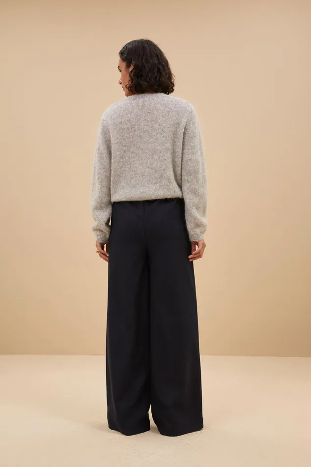 Women Trousers Bybar Neal Pinstripe Pants Midnight